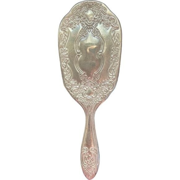 Antique Silver Plated Vanity Set With Brush Mirror & Comb - Picture 7 of 8